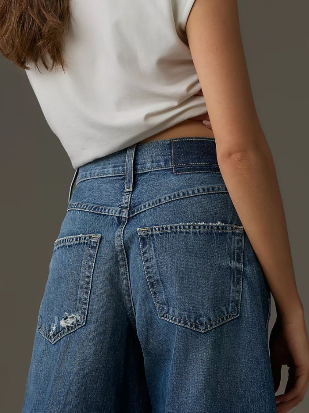 AMO Gabriella High-Waisted Short Crop Culotte Jeans Sz 26 NWT $292!! - Picture 3 of 6